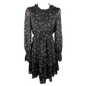 Paris Atelier & Other Stories Anthropologie Chiffon Mini Dress Tiered Ruffles 4
